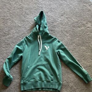 American Eagle Outfitters Teal Hooded Sweater